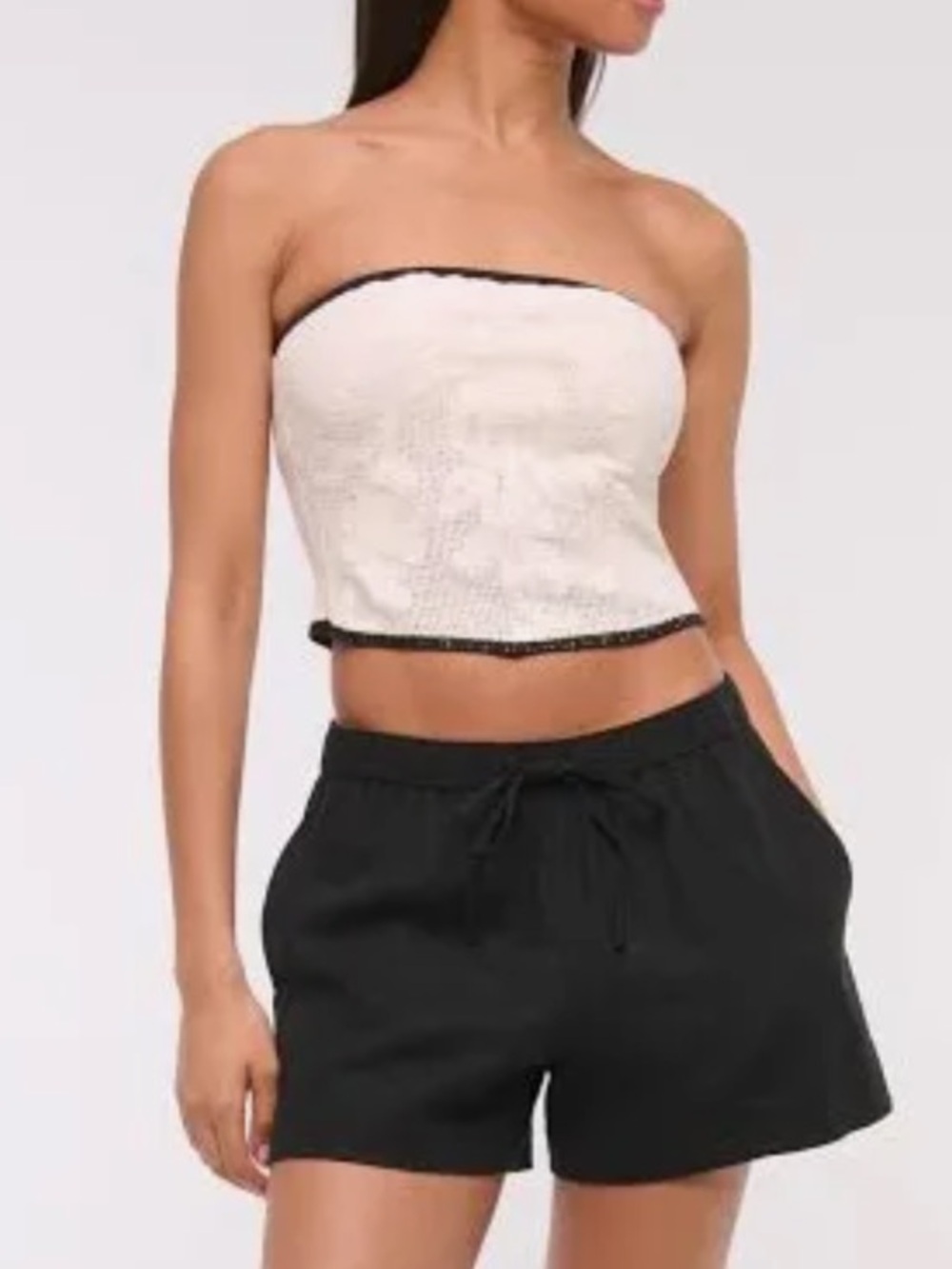 Abercrombie & Fitch Crochet Strapless Tube Top